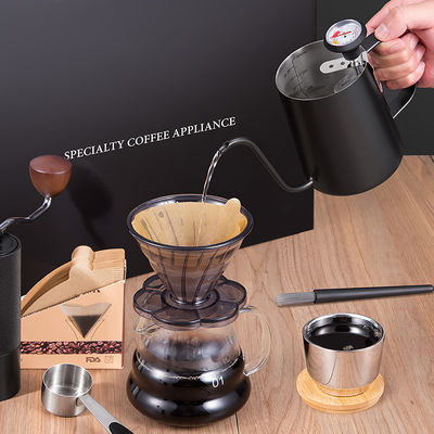 Verbessern Sie Ihr Kaffeerlebnis mit diesem Glas-Kaffee-Set und Gießen Sie über die Kaffeemaschine