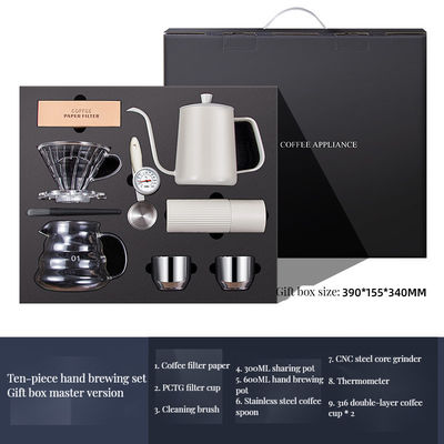 Mittlerer Osten Geschenk Set Edelstahl Kaffeemaschine und Handkaffeemühle mit Deckel
