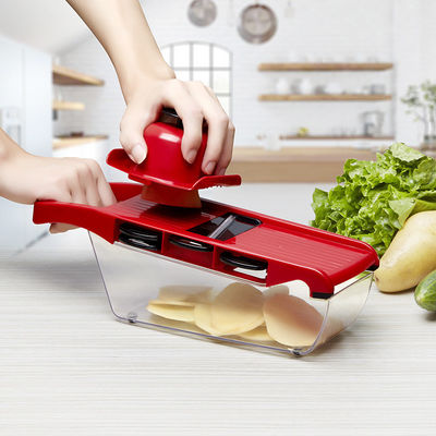 Küche Essential 16-in-1 Metall Hand Gemüseschneider mit Bambus und PP Salat Schneider