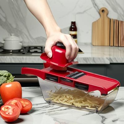 Küche Essential 16-in-1 Metall Hand Gemüseschneider mit Bambus und PP Salat Schneider
