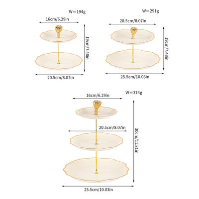 Stylische 3-Schicht weiße Keramikplatte für besondere Anlässe - Tag der Erde angepasste Farbe