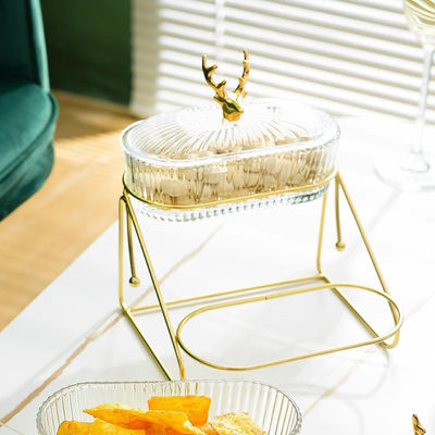 Sehr OEM / ODM Cute Deer Drei-Schicht Gold Glasschachtel Set für elegante Party Dekorationen