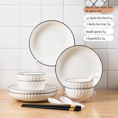 Zeitgenössisches Keramik-Weiß-Porzellan-Dinnerware-Set für Hochzeiten
