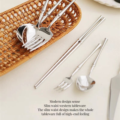 Luxuriöse Verglasungstechnik 24 Stück Edelstahl-Floorware-Set für feines Essen