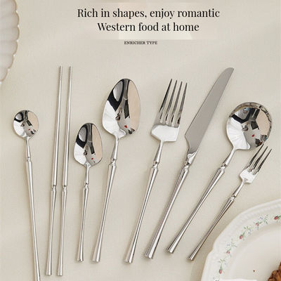 Silberware Löffel Gabel Dinnersets 24 Stück Gold Edelstahl Flatware Set für Hotels