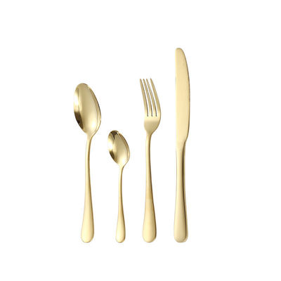 24 Stück Edelstahl Hotel Hochzeits Besteck Set Löffel und Gabel Silberware Luxus Gold