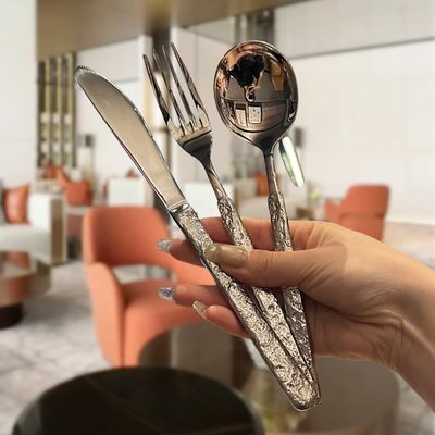Bestek 4 Personen Edelstahl Besteck Set Elegante Gold Silberwaren für Restaurants