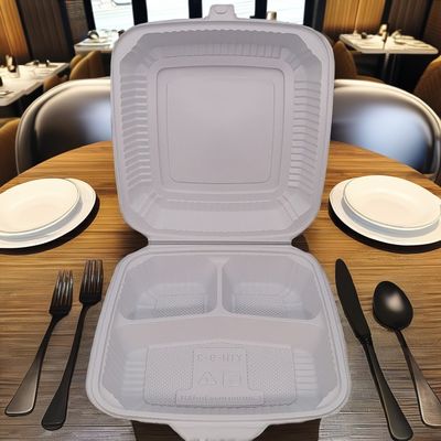 Weiße Lebensmittel Verpackung Einweg-Mikrowellen-Sicherheit Quadratische Kunststoff-Lunchboxen mit Deckel Preise