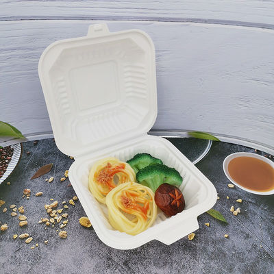 Weiße, quadratische Plastik-Lunchboxen, Stapelbare Lebensmittelbehälter mit Mikrowellen-Sicherhebeln