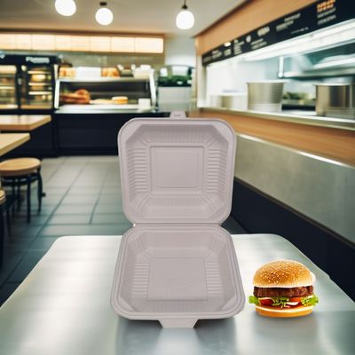 Weiße, quadratische Plastik-Lunchboxen, Stapelbare Lebensmittelbehälter mit Mikrowellen-Sicherhebeln