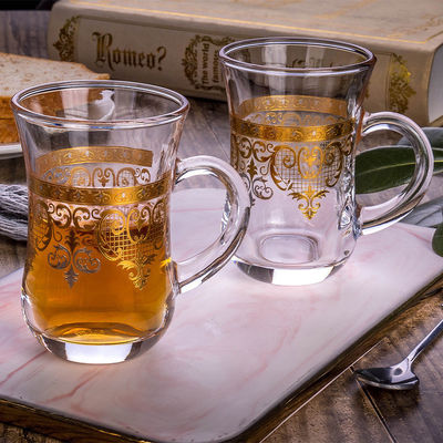 Minimalistischer Design-Stil Berg-Form-Glasbecher für Kaffee-Saft-oder Eiscreme Trinken