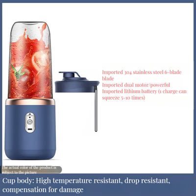 Supermarkte 400 ml tragbarer Bambussaftmischer mit Behälter und Batterieladung