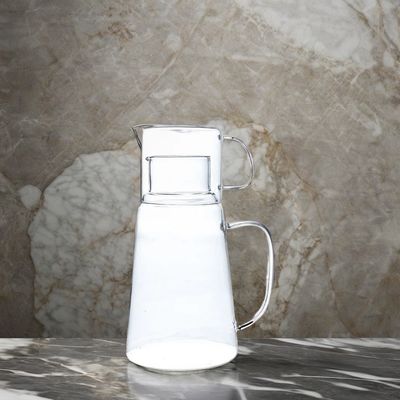 Hochtemperaturbeständige Glaskrüge Set Moderne Design Tasse Luxuriöser Wasserkrug Karaffe