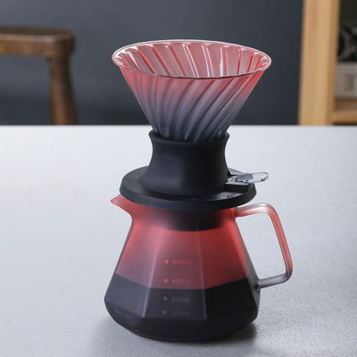 Schwarzes Glas über den Kaffeefilter gießen Immersions-Dripper-Set Zubehör für Kaffee-Tee