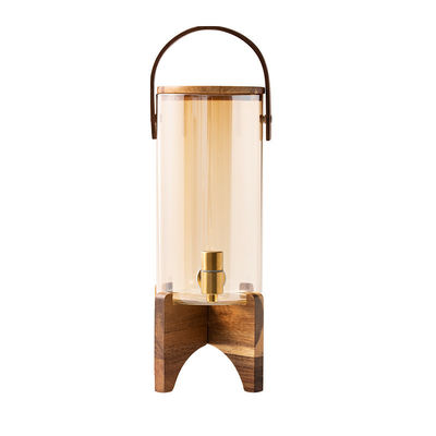 Holzhalter Wasserhahn Luxus Glas Dispenser ideal für Zitronensaft Tee Kaffee-Partys