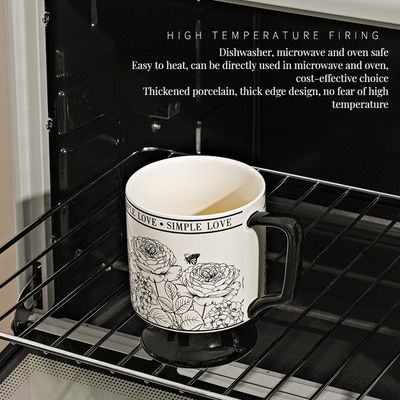 Customized Logo Akzeptable Keramik-Kaffee-Tasse und Löffel-Set für Teepausen