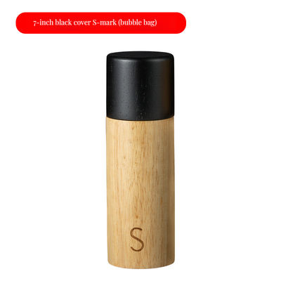 Pfeffermühle Salz 7-Zoll verstellbarer Keramik-Kern Manuelle Shaker Set Eichenholz elegantes Design