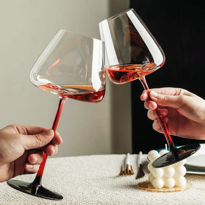 Glasbecher Trinklicht Luxus Vintage Rotstock Burgunder Becher für Hochzeitsgäste Geschenke
