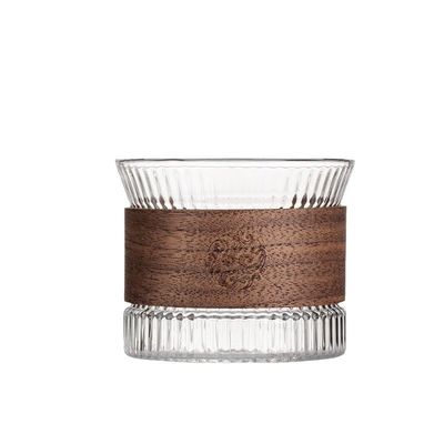 150 ml Kapazität Holz Hülle Transparentes Glas Kaffeetasse perfekt für alle Anlässe