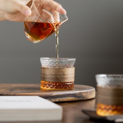 150 ml Kapazität Holz Hülle Transparentes Glas Kaffeetasse perfekt für alle Anlässe