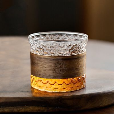 5oz 150ml Glasbecher für Kaffee-Tee-Wasser-Wärmedämmungsring und umweltfreundliches Design