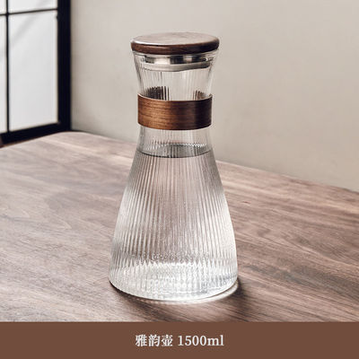 Maßgeschneiderte Größe Hoch-Borosilikat-Glas-Trinkset für moderne Haus-Kaltwasserflaschen