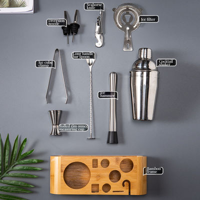 Professionelle Barkeeper Spülmaschine Trinklöffel Messen Jigger Bambus Margarita Mixer