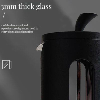 Restaurant Keramik Charm French Press 600 ml für perfekten Kaffee oder Mocca in Schwarz