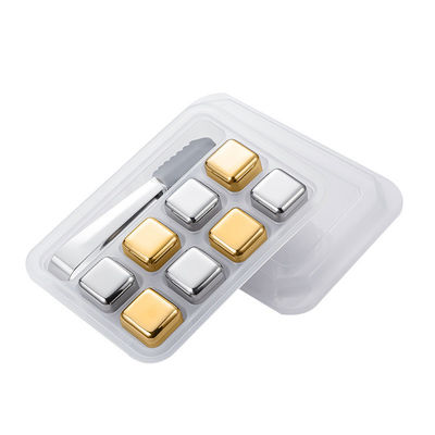 Nachhaltige Kühlsteine aus Edelstahl 304 für kundenspezifische Eiswürfel für Wein und Whisky