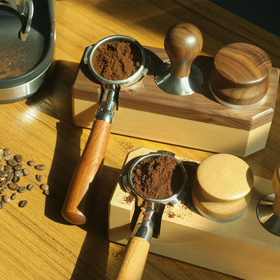 Massivholz Espresso Tamping Station Kaffee Tamper Halter Vorrat Maschinenzubehör