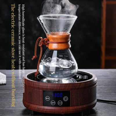 Vorrätig Klassiker Serie 1-3 Tasse Holz Hals-Gieß-Over Maker 6-Tasse natürliche Kaffee Filter Glas Gießen Tee Set