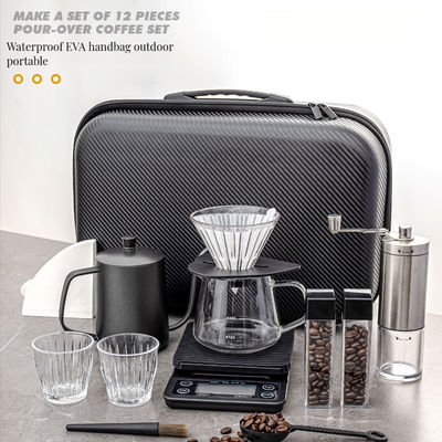 Kaffeenliebhaber Starter Set Klassischer Stil mit Schleifmaschine Moka Topf und Utensilien