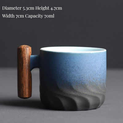 Handbemalte japanische Espresso-Tasse 70 ml Kapazität für moderne Vintage-Porzellantische