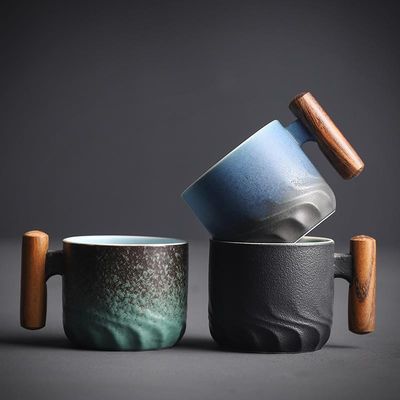 Modernes Design Keramik Emaille Camping Kaffeetasse Custom mit anpassbaren Optionen