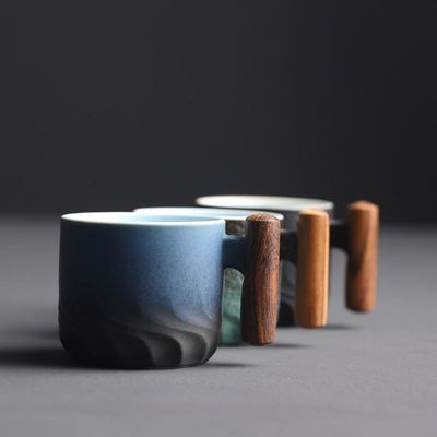 Modernes Design Keramik Emaille Camping Kaffeetasse Custom mit anpassbaren Optionen