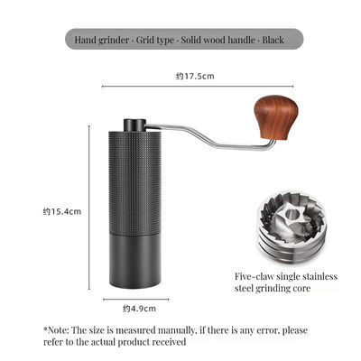 Einstellbarer Multifunktions Bohnenmühle für die Lagerung Hand Touch Kaffeemühle