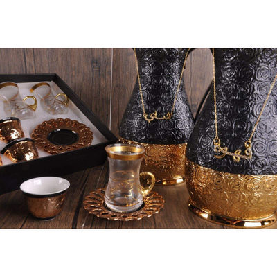 Glas-Kaffee-Taschen-Set Mode-Glas-Getrinkwaren Tee-Kaffee-Sets