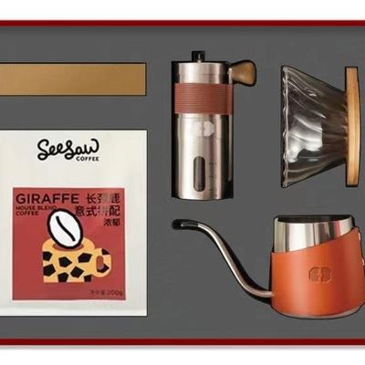 Moderne Luxus-Design-Stil Haushalt Portable Kaffeemühle Manuelle Schleifen Geschenk Sets