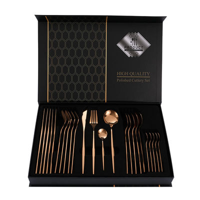24-Stücke Gold Besteck Set Edelstahl Flatware für nachhaltige Party Gelegenheit