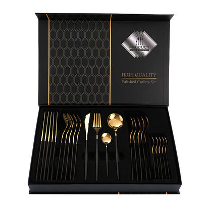 24-Stücke Gold Besteck Set Edelstahl Flatware für nachhaltige Party Gelegenheit