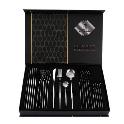 Hochzeitsgold Besteck Set 101 Edelstahl Flatware mit Box Souvenir Set