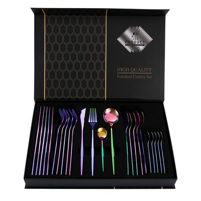 Hochzeitsgold Besteck Set 101 Edelstahl Flatware mit Box Souvenir Set