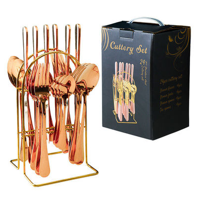 Goldes Besteck-Set Edelstahl-Bodenbelag für elegantes Essen in Restaurants 101