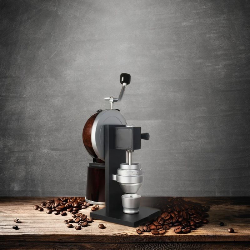 angepasste Größe 83mm Kegelförmiger Kaffeemühle Handkurbel Aluminiumlegierung Körper für Kaffee-Tee Werkzeuge
