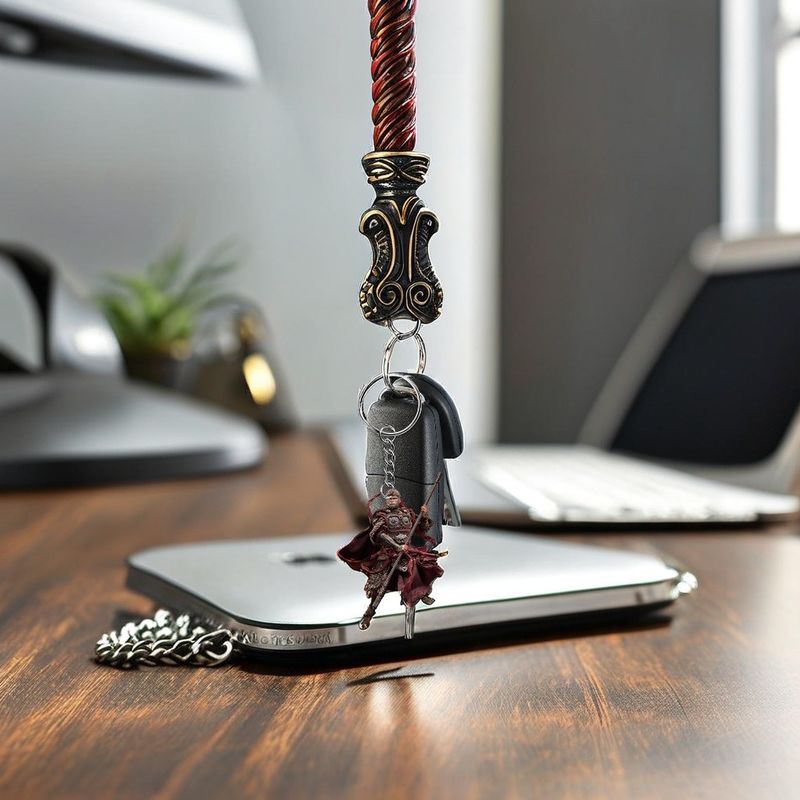 Wukong Schlüsselhanger schwarz Acryl 2D Flachhänger für Rucksack Computer
