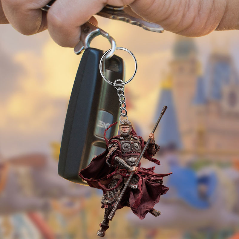 Umweltfreundliche Wukong 2D Flat Keychain Acryl Anhänger für Rucksack und Autozubehör