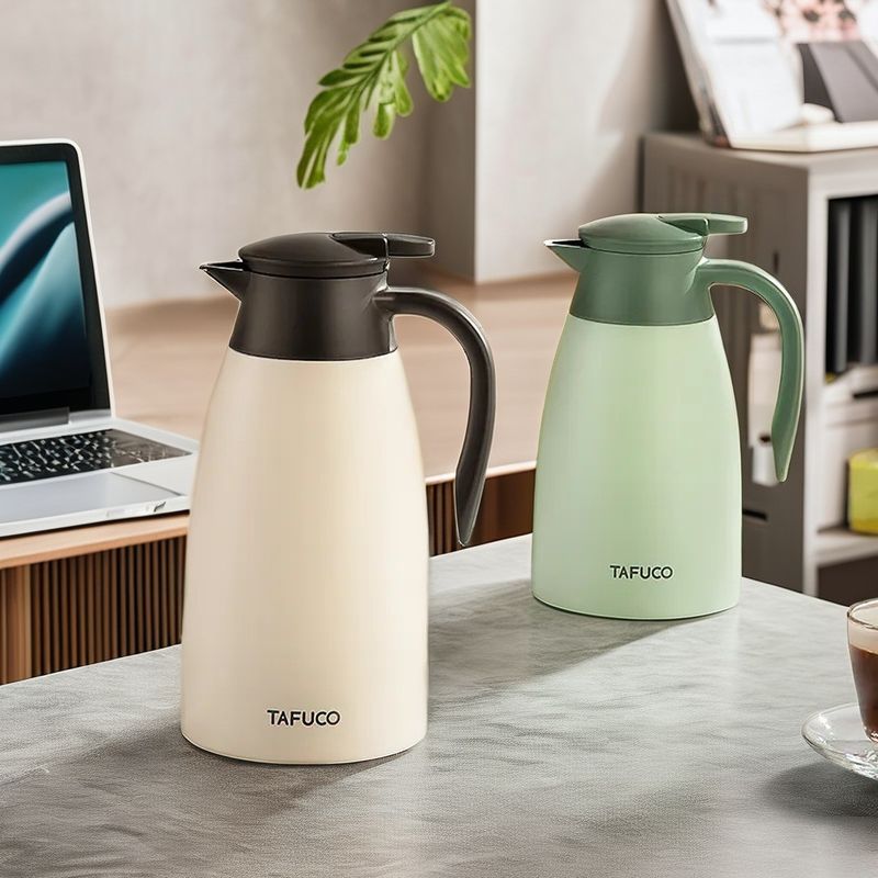 Maßgeschneiderte Edelstahl Vakuum Isolierter Warmwasserbehälter Tragbare Kaffeekanne für Erwachsene
