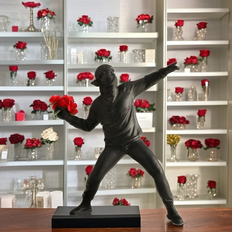 Stilvolle Wohnkultur Vertikales Art Deco Muster mit Blumenwerfer und Kreuzspiegel