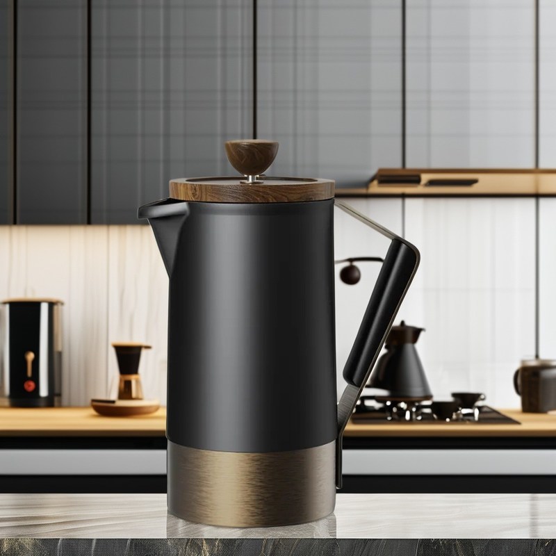 Silikongriff Keramikkörper Kaffeeshop Französisch Press Set für Kaffee-Tee-Sets