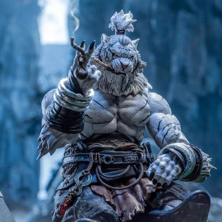1/12 Skala Action Figure Furay Planet Blade Meister Weng Tiger Weißes Harz Material Zeitgenössisches Vertikal